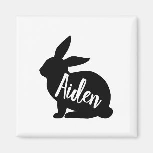 Aimant Cadeau de lapin de Pâques personnalisé Aiden