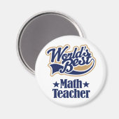 Aimant Cadeau de l'enseignant de mathématiques pour (Mond (Recto/Verso)