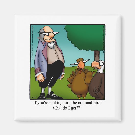 Aimant Cadeau de l'Humour de Thanksgiving (Devant)