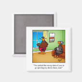 Aimant Cadeau de l'Humour de Thanksgiving "Juicy" (Recto/Verso)