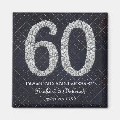 Aimant Cadeau de mariage de diamant 60 ans (Devant)