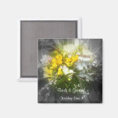 Aimant Cadeau de mariage Floral Dream (Recto/Verso)