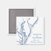Aimant Cadeau de mariage Wilmington Delaware (Recto/Verso)