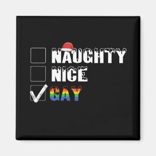 Aimant Cadeau de Noël LGBT Fierté Gay Arc-en-ciel Vilain 