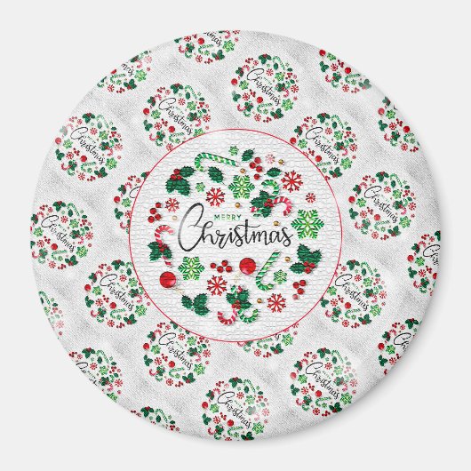 Aimant Cadeau de Noël populaire (Devant)