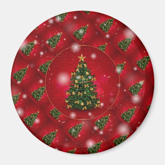 Aimant Cadeau de Noël populaire de vacances (Devant)