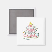 Aimant Cadeau de Noël, un joyeux petit Noël (Recto/Verso)