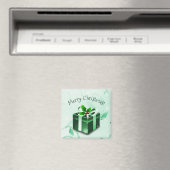Aimant cadeau de Noël vert (In Situ (Lave-vaisselle))