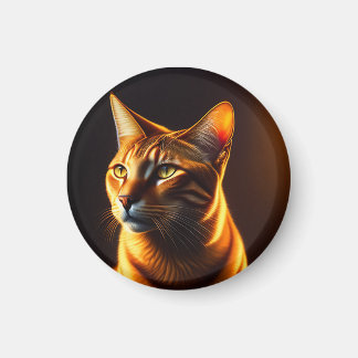 Aimant Cadeau de peinture visage chat mignon