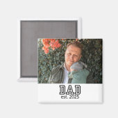 Aimant Cadeau de photo personnalisé pour papa (Recto/Verso)