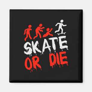 Aimant Cadeau de planche à roulettes Skateboarder Skate O