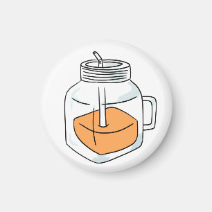Aimant Cadeau de pot Mason de jus d'orange frais
