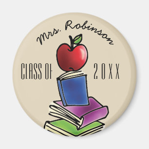 Aimant Cadeau de professeur de classe Apple avec la pile