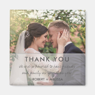 Aimant Cadeau de remerciement de photo de jour de mariage