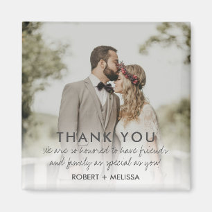 Aimant Cadeau de remerciement photo de jour de mariage