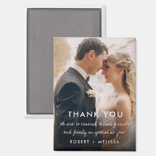 Aimant Cadeau de remerciement photo de jour de mariage