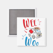 Aimant cadeau de remise de diplômes, ambulance, patient (Recto/Verso)