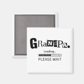 Aimant Cadeau de révélation de grossesse drôle pour papy (Recto/Verso)