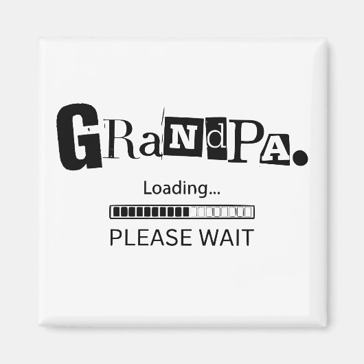 Aimant Cadeau de révélation de grossesse drôle pour papy (Devant)