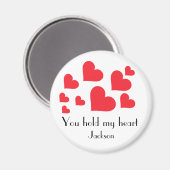 Aimant Cadeau de Saint Valentin pour lui ou son nom perso (Recto/Verso)