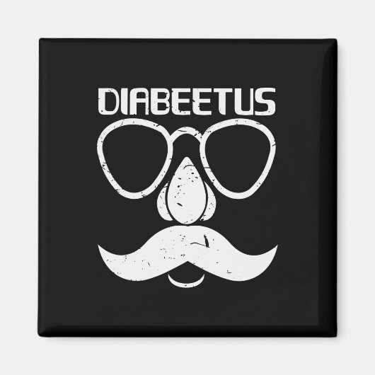 Aimant Cadeau de sensibilisation Diabeetus Beard Diabète (Devant)