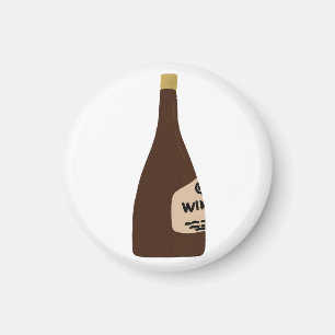 Aimant Cadeau de sommelier bouteille marron de Wine Enthu