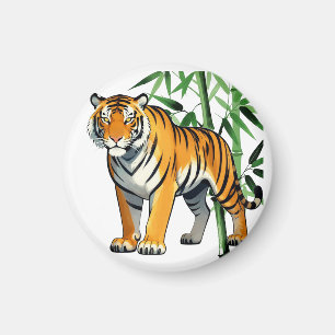Aimant Cadeau de tigre de dessin animé Tigre amateur Oran