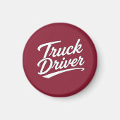 Aimant Cadeau de typographie de script pour chauffeur de (Devant)