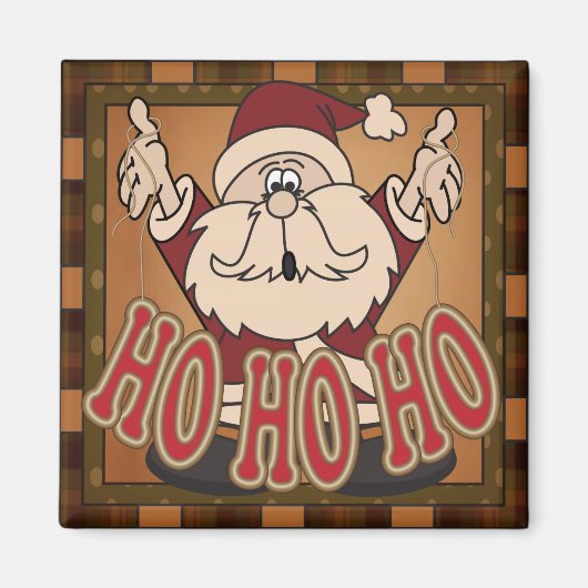 Aimant Cadeau de vacances de Noël de Ho Ho Ho (Devant)