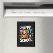 Aimant Cadeau De Vie De L'Enseignant Heureux Premier Jour (In Situ (Lave-vaisselle))