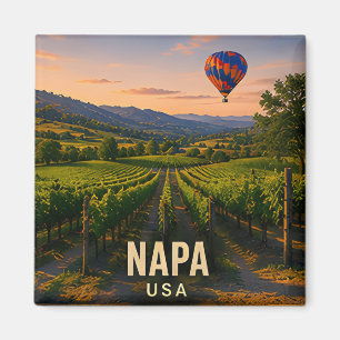 Aimant Cadeau de voyage de la vallée viticole de Napa Cal