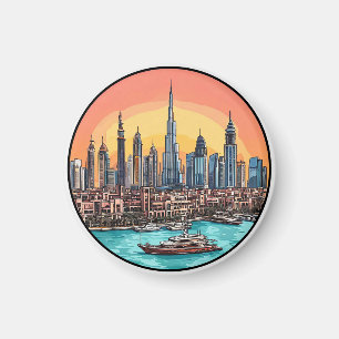 Aimant Cadeau de voyage de la ville aimantée de Dubaï ✨