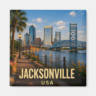 Aimant Cadeau de voyage Jacksonville Floride rive
