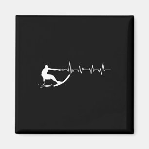 Aimant Cadeau de waterski battement de coeur drôle Athlèt