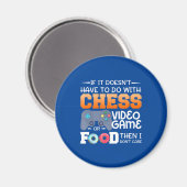 Aimant Cadeau d'échecs | Jeu Vidéo D'Échecs Ou Conception (Recto/Verso)