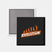 Aimant Cadeau d'évolution de joueur de basket-shirt (Recto/Verso)