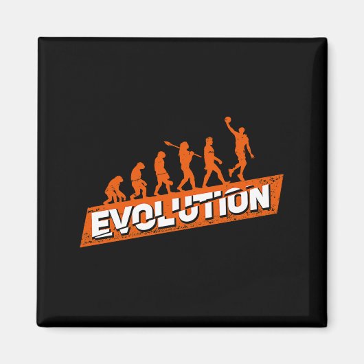 Aimant Cadeau d'évolution de joueur de basket-shirt (Devant)