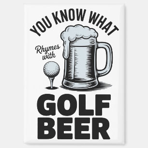 Aimant Cadeau drôle de bière de golf de golfeur Bière Hum