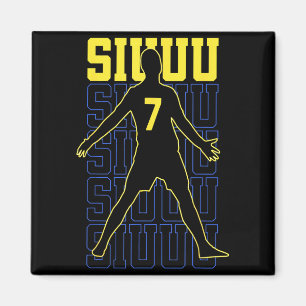 Aimant Cadeau drôle de football Siuuuu pour les fans de f