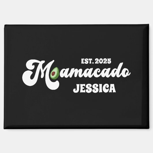 Aimant cadeau drôle de mamacado pour une future maman fêt (Recto)