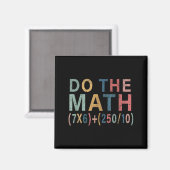 Aimant Cadeau drôle de mème de maths pour enseignant, hom (Recto/Verso)