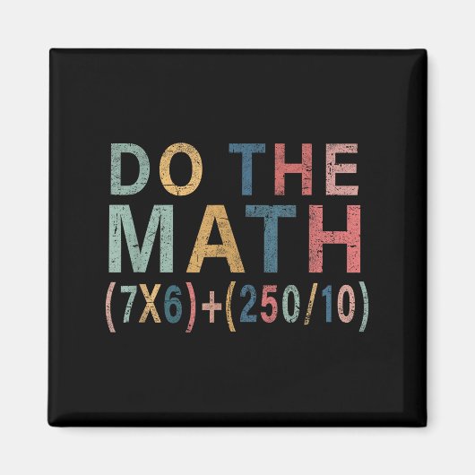 Aimant Cadeau drôle de mème de maths pour enseignant, hom (Devant)