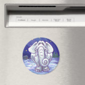 Aimant Cadeau Eléphant blanc mignon (In Situ (Lave-vaisselle))