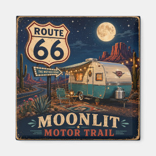 Aimant Cadeau essentiel de voyage Route 66 Starry Night
