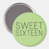Aimant Cadeau/Faveur sweet sixteen (Recto/Verso)