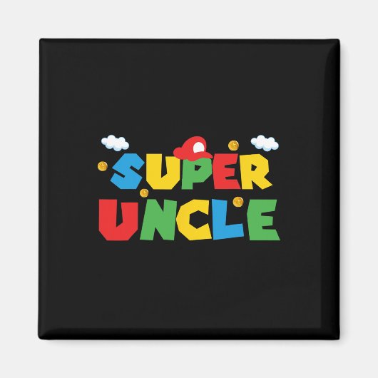 Aimant Cadeau fête des pères Oncle Cadeau De Niece Nephew (Devant)