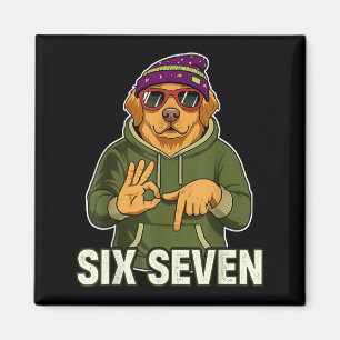 Aimant Cadeau Graphique Rétro Six Sept Retriever D'or Hom