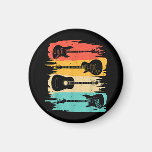Aimant Cadeau Guitare vintage Pour Hommes Musique Musique