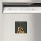 Aimant cadeau guitariste cool (In Situ (Lave-vaisselle))