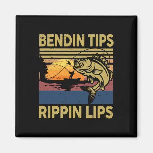 Aimant Cadeau Hommes Bendin Conseils Rippin Lips Pêche T-
